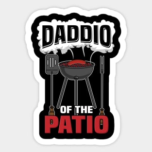 Daddio of the patio - Funny BBQ Grillmaster Dad Sticker